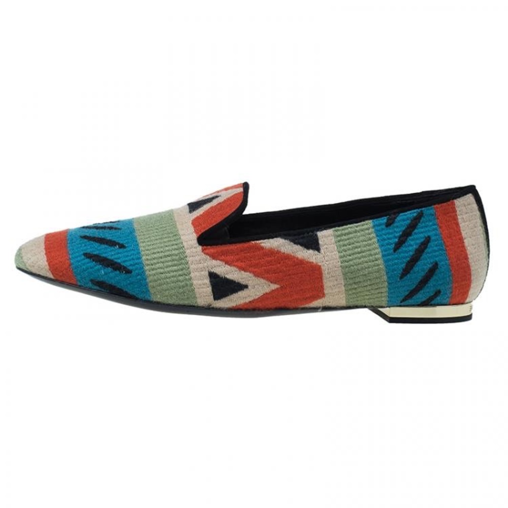 Burberry Multicolor Aztec Loafers